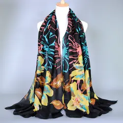 Оптовая продажа дамы Printe цветочные вискоза платки голову пашмины хлопок хиджаб мусульманские зимние шарфы обруча/шарф 10 шт./лот