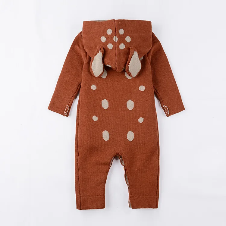 Baby Knit Clothes Children's Winter Overalls Deer Bodysuit Jumpsuit Overalls For Newborn Coverall Winter Child