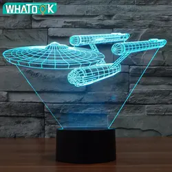 Xmas 3D bulbing ночник Star Trek Звезда смерти Сокол Тысячелетия Светодиодное освещение гаджет Таблица Ночная лампа ребенка игрушка в подарок