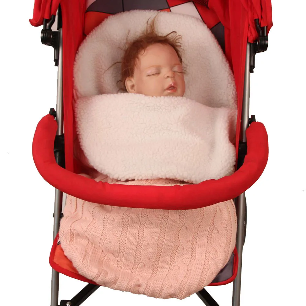 ARLONEET/спальный мешок для новорожденных и младенцев; спальный мешок для детской коляски; Зимний вязаный бархатный теплый спальный мешок для пеленания; CS09