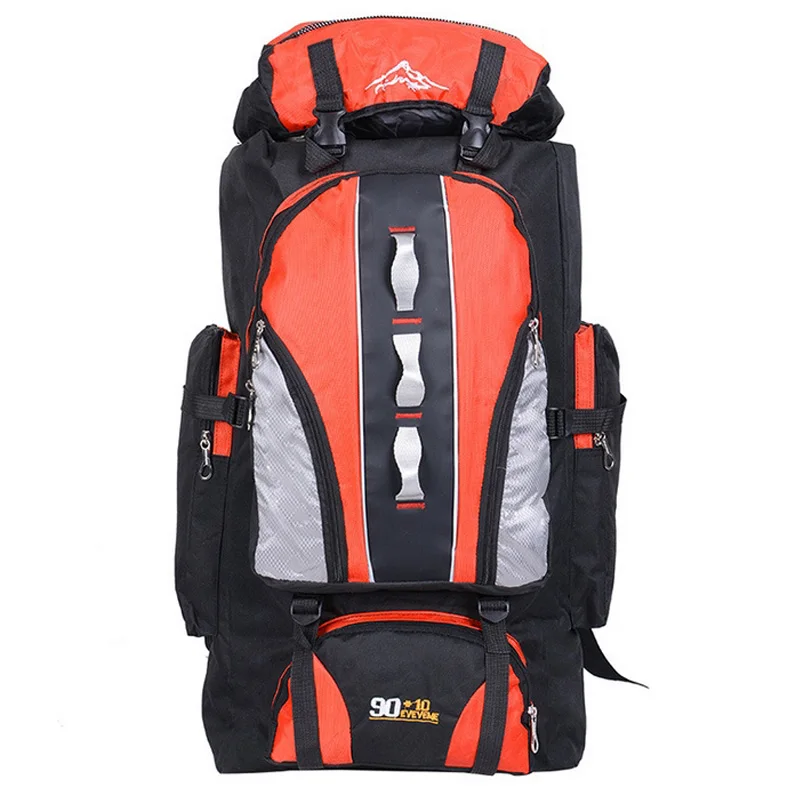 100L многофункциональный большой Дорожные сумки Для мужчин Для женщин спортивный рюкзак нейлон Открытый Водонепроницаемый Пеший Туризм Кемпинг Рыбалка Рюкзак 5 цветов - Цвет: orange