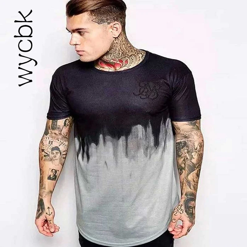 Wycbk 2017 модная летняя футболка с чернилами хлопковая Футболка Swag s для скейтборда