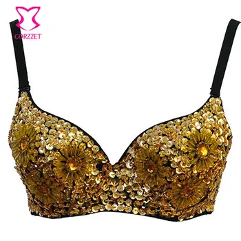 Gold Floral Beading&Sequined Strappy Bra Push Up Sexy Bralette Brassiere Nightclub Performance Bras For Women Underwear Lingerie
Gold Floral Beading&Sequined Strappy Bra Push Up Sexy Bralette Brassiere Nightclub Performance Bras For Women Underwear Lingerie