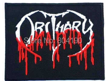 

3.5" OBITUARY DEATH METAL HEAVY Music Band Embroidered Iron On Patch Tshirt TRANSFER MOTIF APPLIQUE Rock Punk Badge