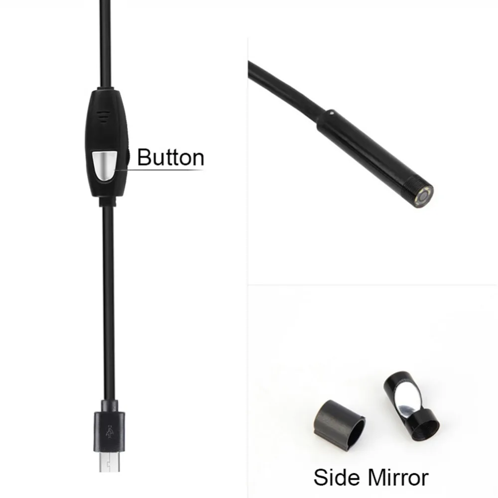 5 мм Lens2M 720P Android USB эндоскоп камера Гибкая Змея труба осмотр телефон бороскоп