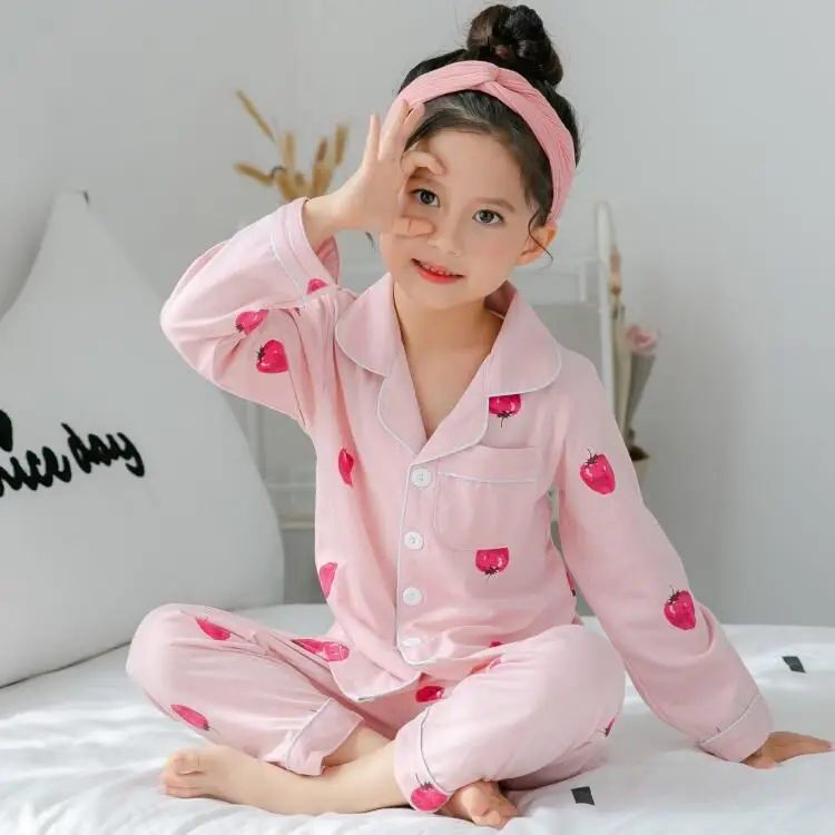 2 12year feather blue pajamas Set Long sleeved Set Baby Boy Girl Cartoon children's sleepwear