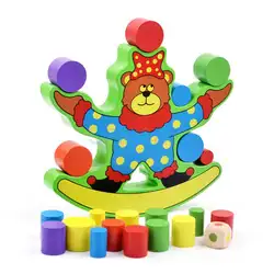 Детские Раннее Обучение образовательных медведь баланс укладки деревянные игрушки