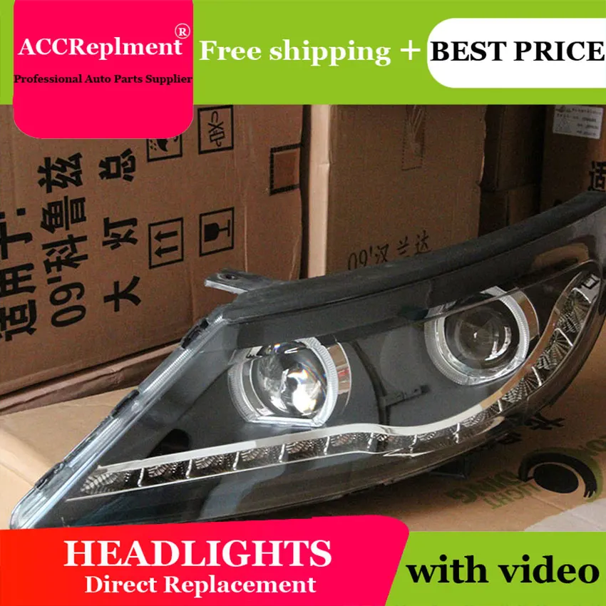 

Car Styling for Kia Sportage Headlights Sportage LED Headlight DRL Lens Double Beam H7 HID Xenon bi xenon lens
