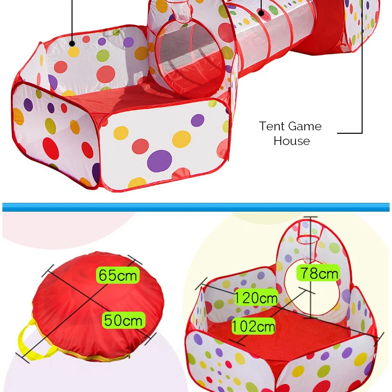 Детская Популярная Игровая палатка, детский туннель, детский игровой домик, бассейн с океанским шариком, уличная забавная игрушка, палатки, мяч, бассейн, Игровой Домик принцессы
