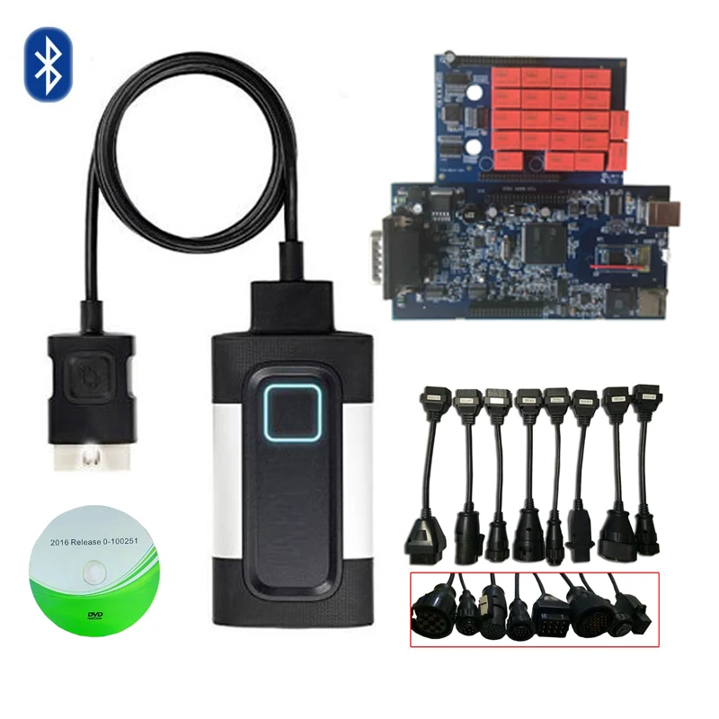 

2018 new software 2016.00 OBDII CDP Pro plus For autocoms vd ds150e cdp Car diagnostic tools Scanner + 8 car/truck cables