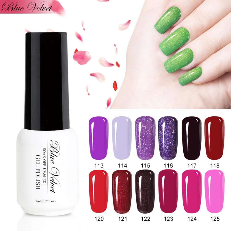 Blue Velvet Soak Off UV Nail Gel Polish Classic Color 7ml Long lasting