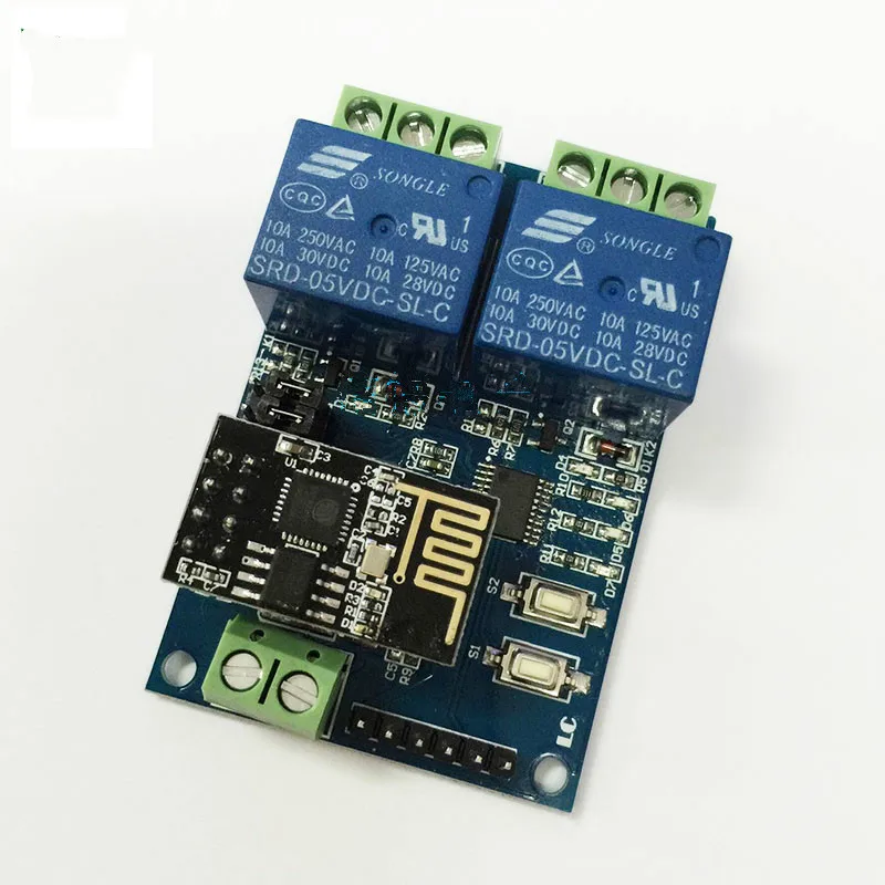 

10pcs 5V ESP8266 ESP-01 2 Channel WiFi Relay Module 2-Channel Relay Module For IOT Smart Home Phone APP Controller #Hbm0325-a