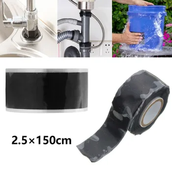 

New Multi-purpose Self-adhesive Strong Black Rubber Silicone Repair Waterproof Bonding Tape Rescue Self Fusing Wire Dropshipping