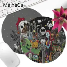 MaiYaCa дизайн Кошмар перед Хэллоуин Рождество маленький круглый коврик для Мыши Компьютерный коврик Домашний и офисный стол Gming коврик для мыши