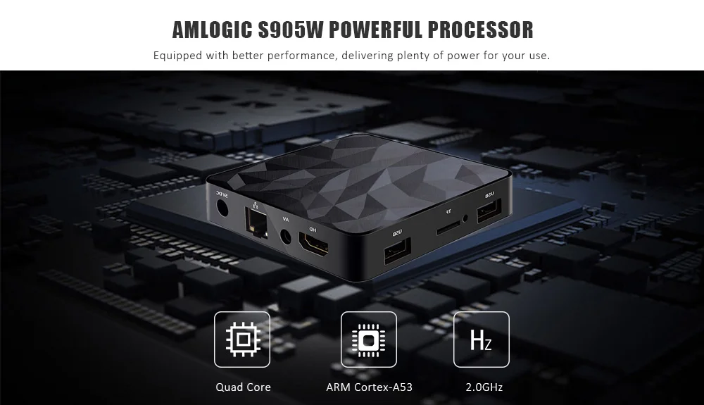 Q96 Мини Смарт ТВ приставка Amlogic S905W 2,4G WiFi BT4.1 H.265 4K Android 7,1 OS ТВ приставка PK X96MINI