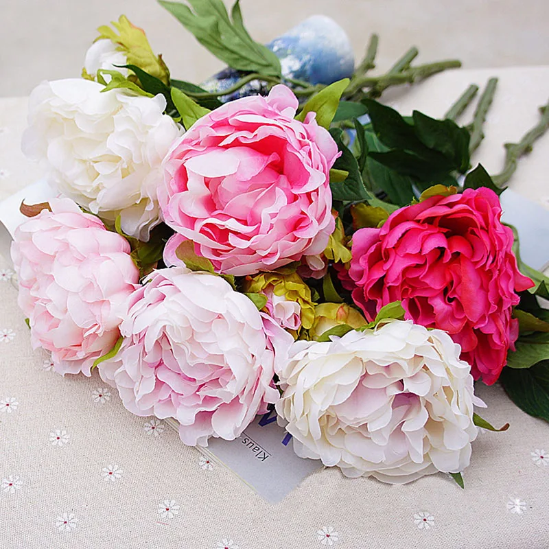 fake peonies artificial flower silk peony wedding decoration  (13)