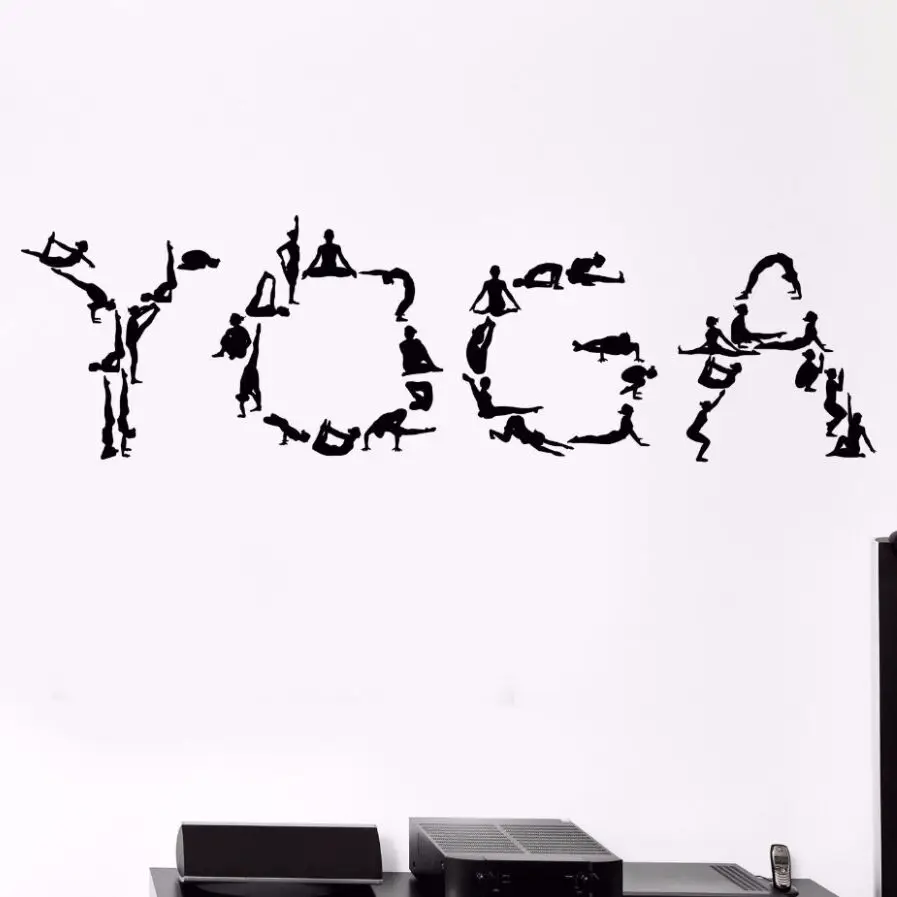 

Vinyl Wall Decal Yoga Poses Wall Decal Removable Health Meditation Center Decoration Yoga Poses Design Wall Art Stickers AY0280