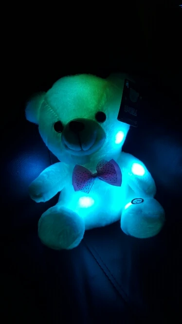 Дропшиппинг 20cм цветной USB кабель со светодиодной подсветкой светящиеся плюшевые детские игрушки освещение чучело медведя плюшевый мишка прекрасные подарки для детей
