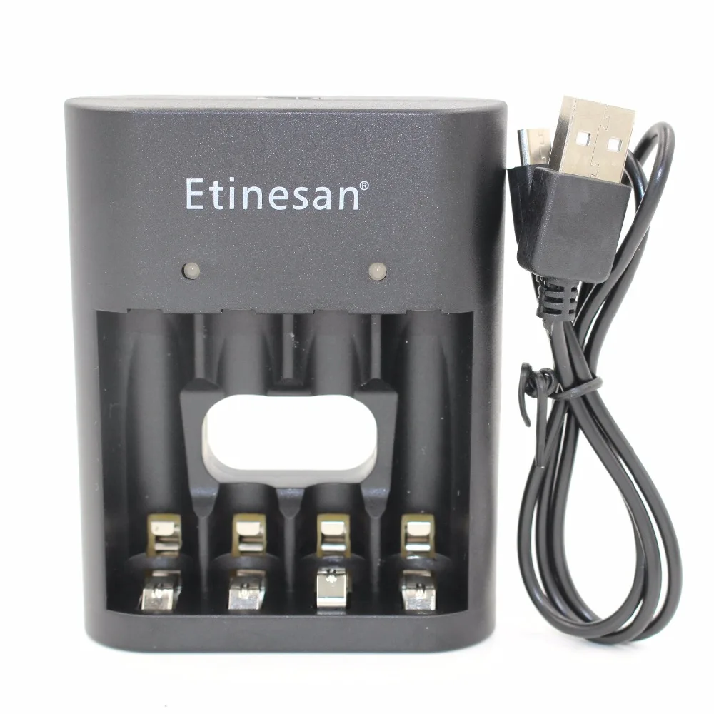 8 шт. литий полимерный ионный аккумулятор Etinesan AA 1 5 В 3000 МВтч + USB зарядное