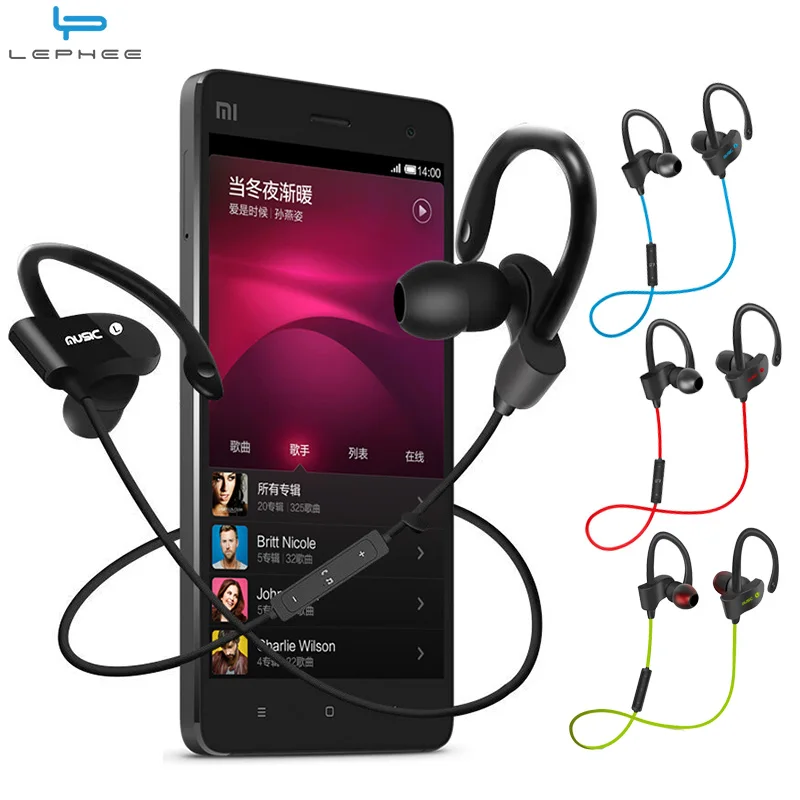 Lephee bluetooth наушники спортивные Бег Беспроводной гарнитура V4.1 стерео Бас