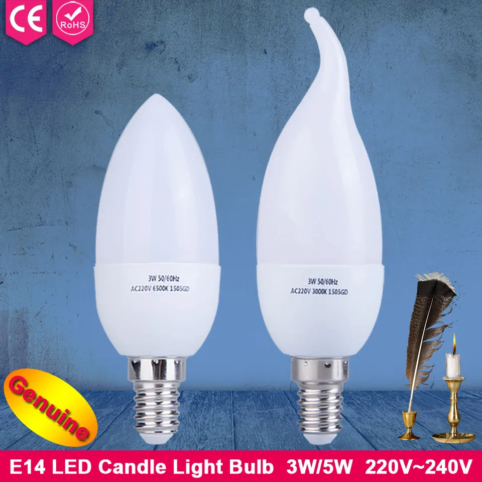 Buy 1pcs Led Candle Light Bulb E14 SMD2835 220V Energy