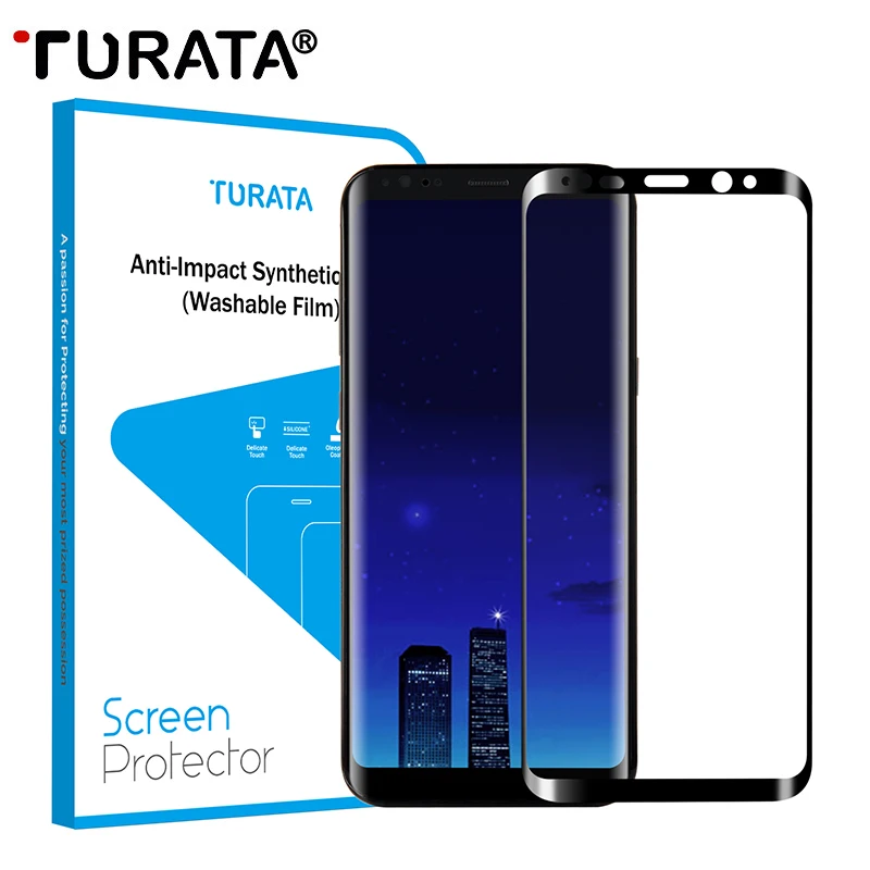

Turata Tempered Glass For Samsung Galaxy S8 / S8 Plus Screen Protector 3D Curved Full Cover Glass 9H Ultra Thin Protective Film