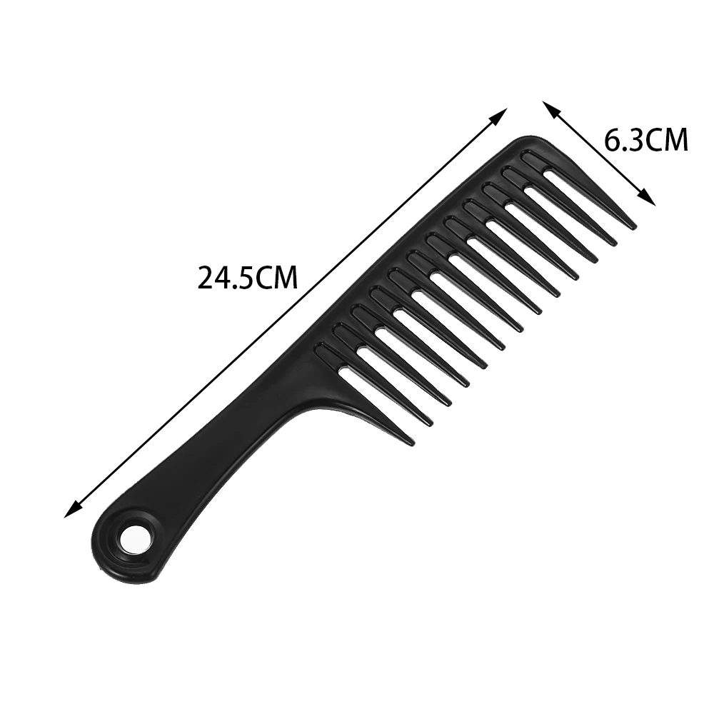 24,5 см щетка для волос Расческа с широкими зубчиками черный АБС пластик термостойкая большая Расческа с широкими зубчиками для укладки волос инструмент