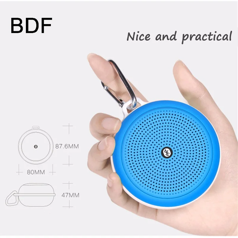 Новый bdf мини Портативный Беспроводной Водонепроницаемый Bluetooth Динамик Спорт на