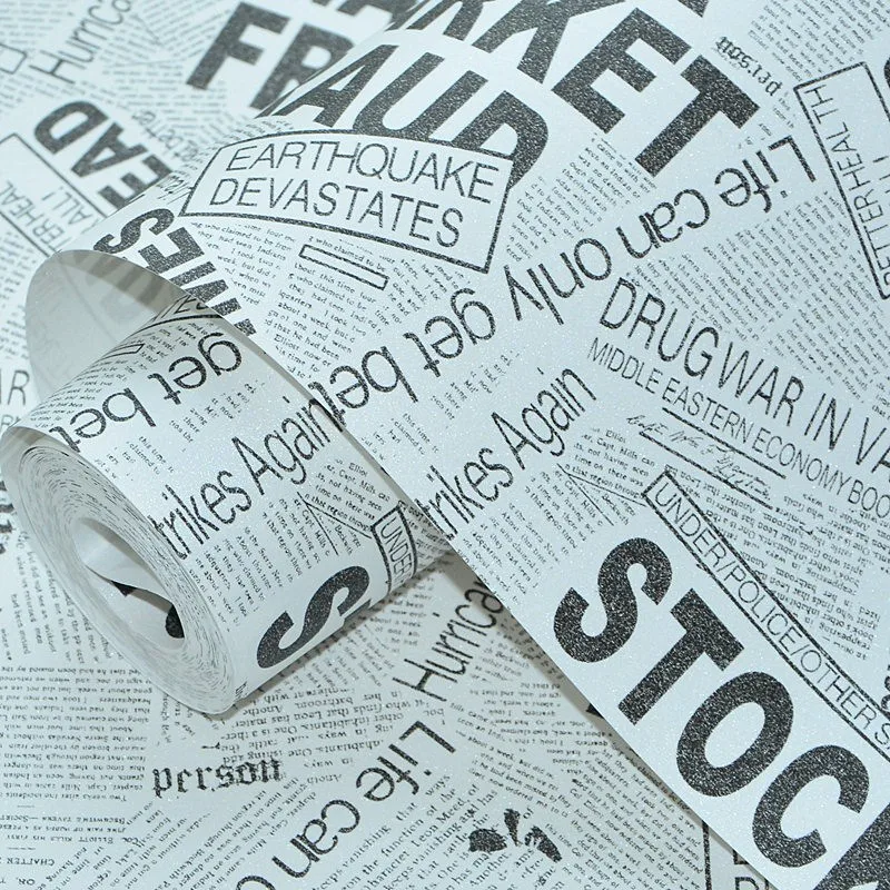 Wellyu Papier Peint Intiss Avec Lettres Anglaises Papier Peint De 