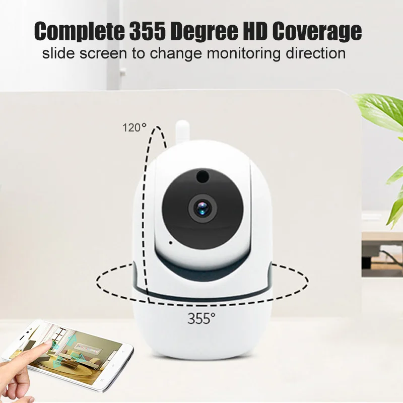 GCCAC Wifi камера 1080P HD Беспроводная умная PTZ наблюдения IP 2 сторонняя аудио трекер