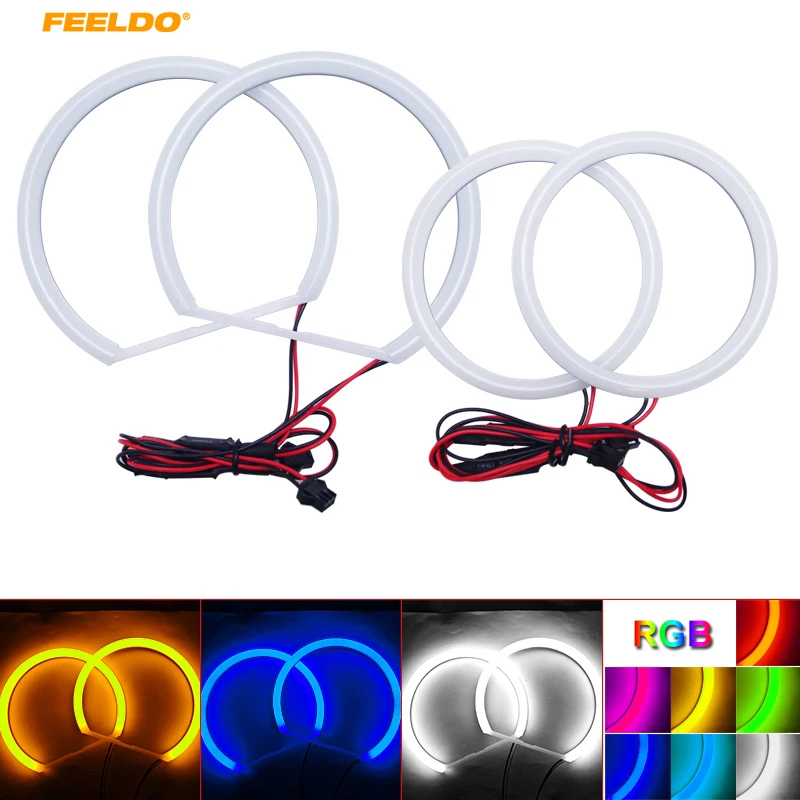 

FEELDO 1Set Auto Halo Rings Cotton Lights SMD LED Angel Eyes For BMW E90 Car Styling #AM1466