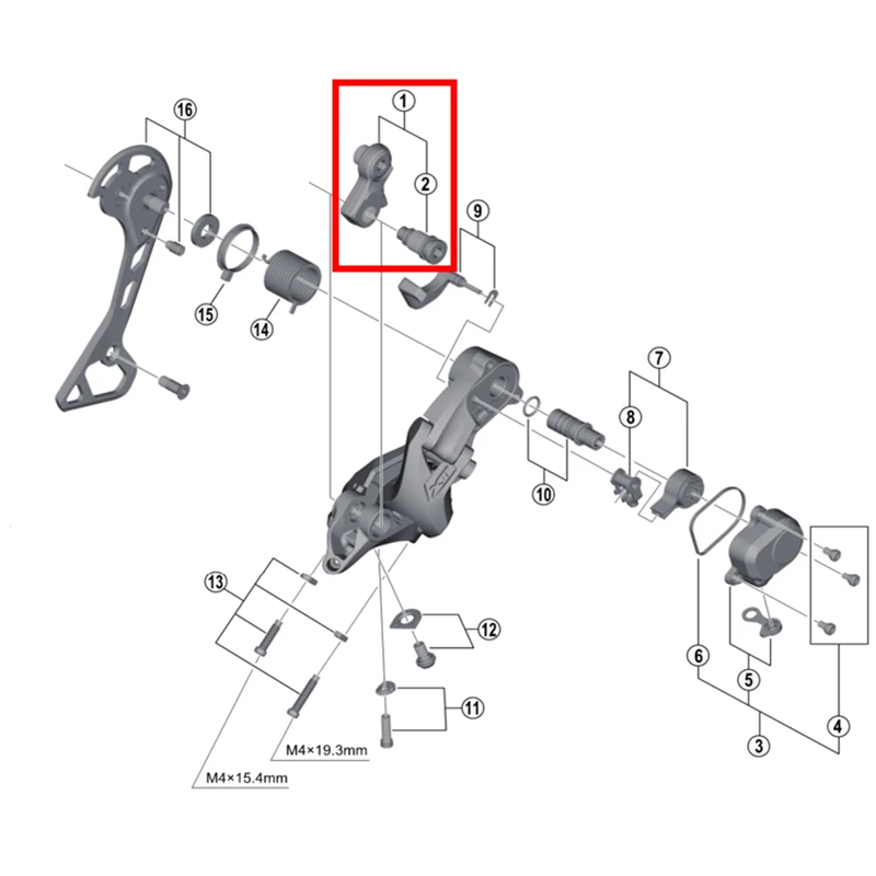 shimano derailleur parts