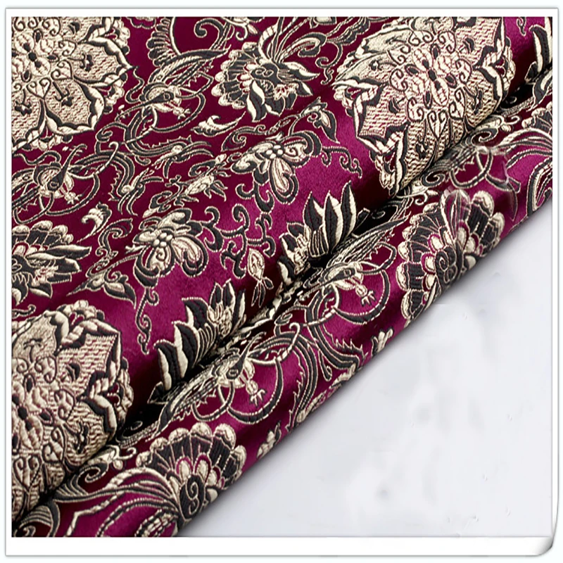 Brocade Fabric Damask Jacquard America style Apparel Costume Upholstery ...