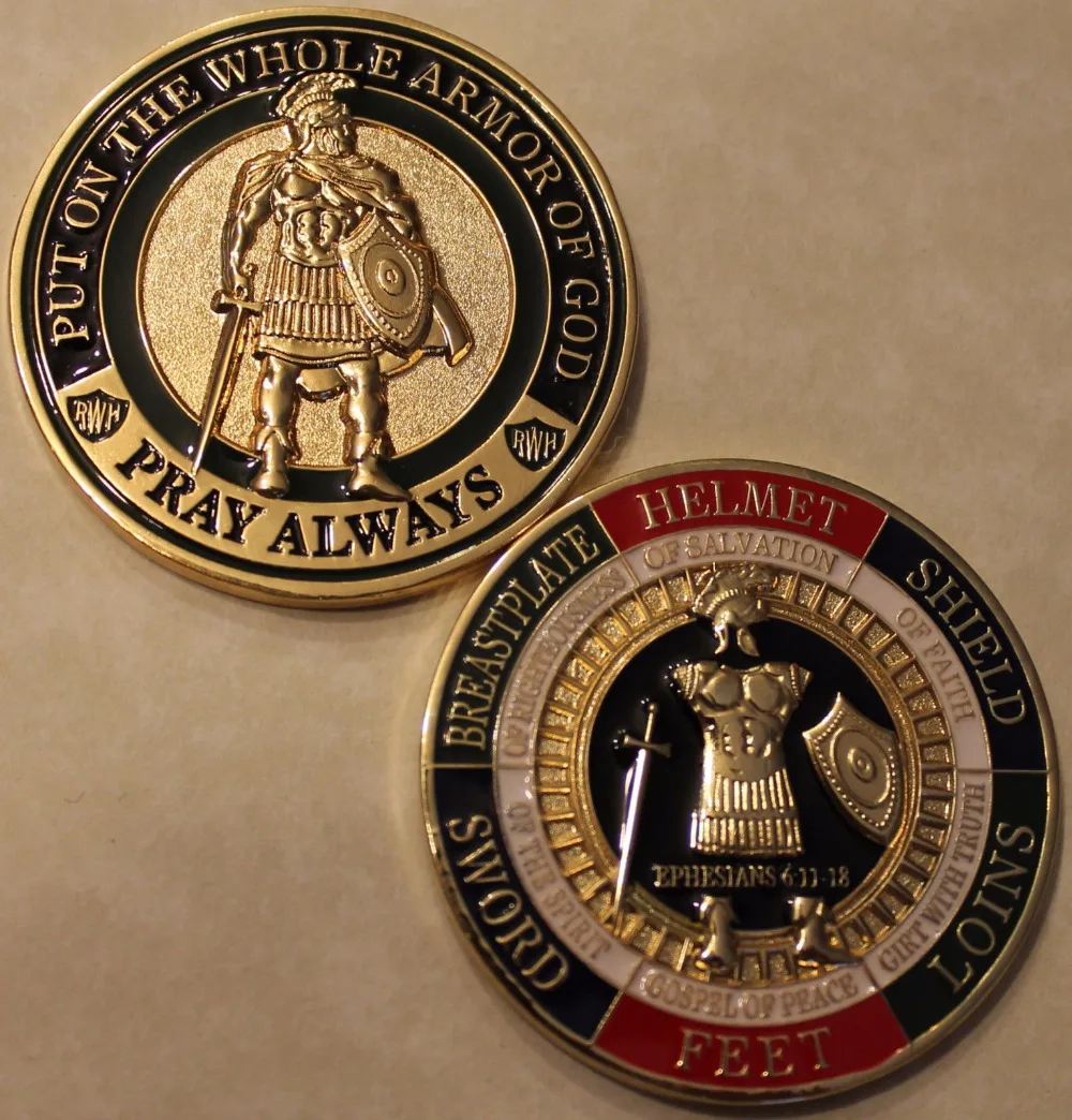

Armor of God Pray Always Military Challenge Coin
