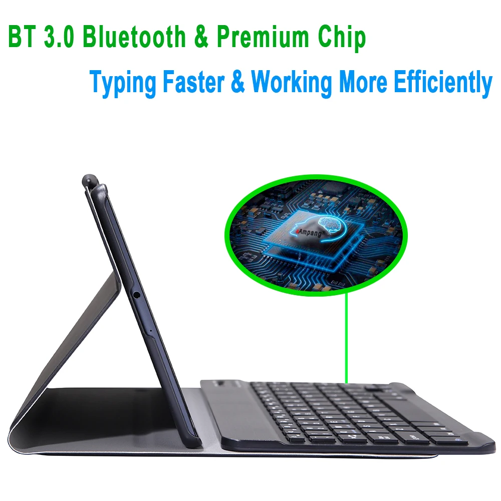 For Samsung Galaxy Tab A 10.1 2019 Keyboard Case T510 T515 SM-T510 SM-T515 English Russian Spanish