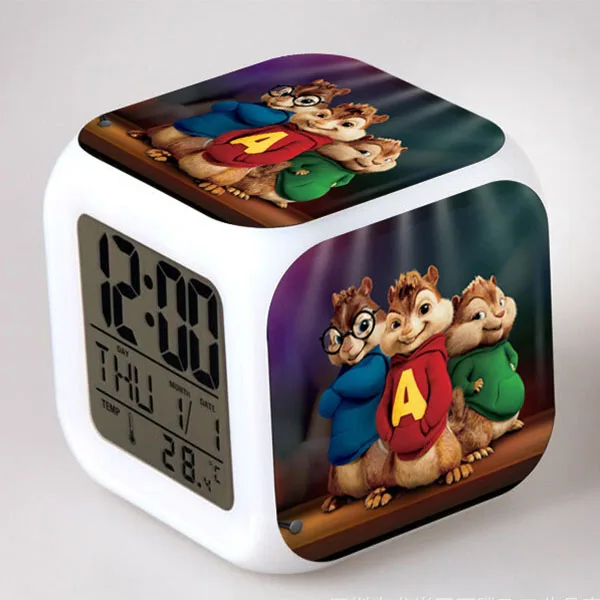 Alvin and the Chipmunks Luminous Alarm Clocks Movie Cartoon The Road