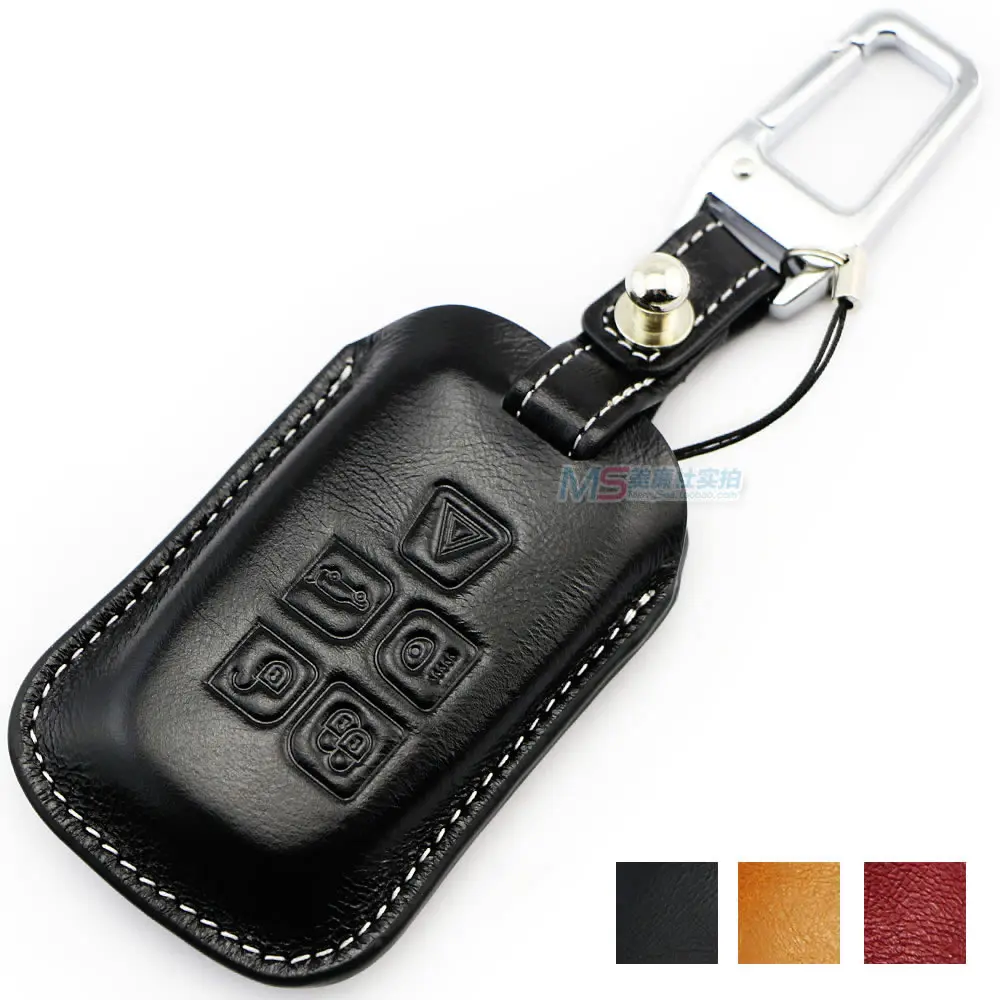 

Muti-color Genuine leather key holder Case Shell for Jaguar XE XF XJ XK F-TYPE remote Key cover wallet keychain keyring