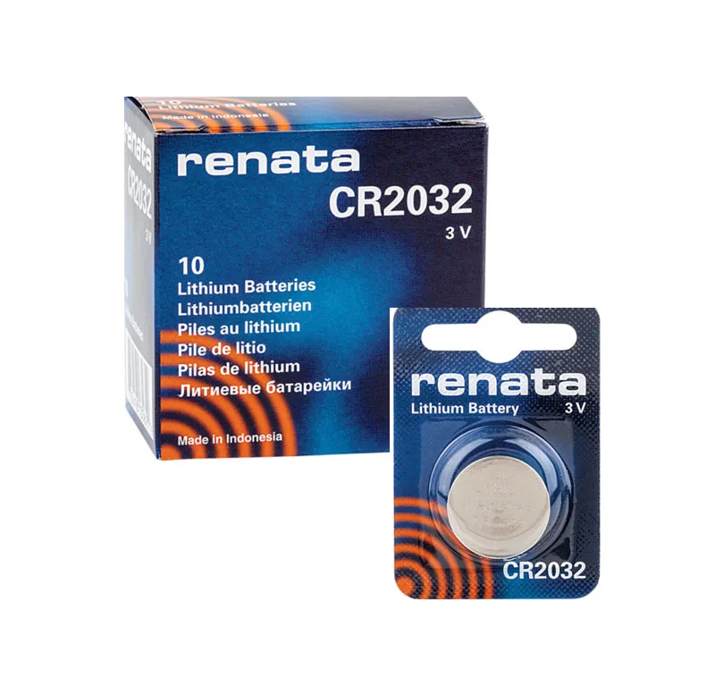 

Free Shipping! Original RENATA 10pcs/lot CR2032 2032 3V High-Performance Button Batteries