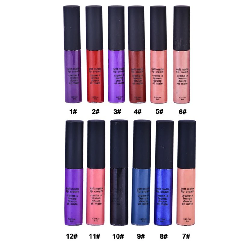 Waterproof Lipstick Matte Smooth Liquid Lip gloss Lasting Not fade Nonstick cup Makeup Cosmetics (1)