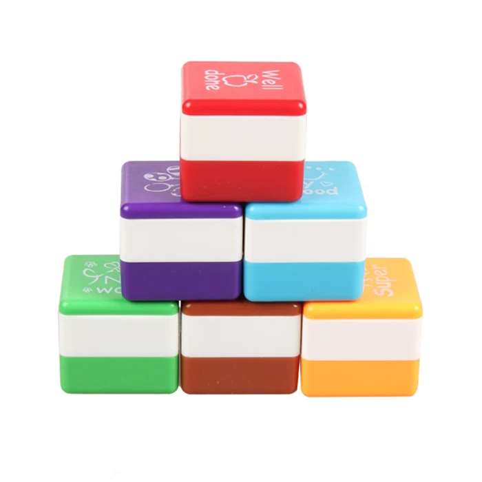 

High 6 Pcs/Set English Words Praise Reward Stamp Printing for Teachers UEJ