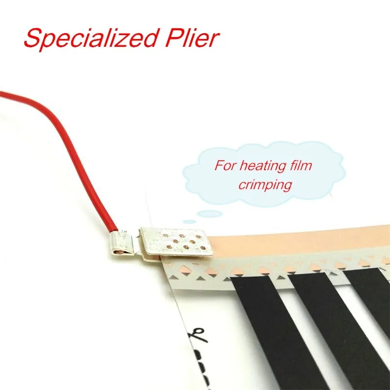 Specialized plier for heating flim crimping
