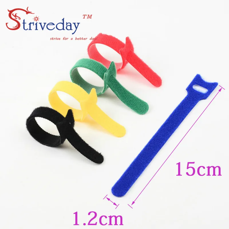 

20pcs / lot Magic tape wiring harness/tapes Velcro Cable ties/Tie cord Computer cable Earphone Winder Cable ties
