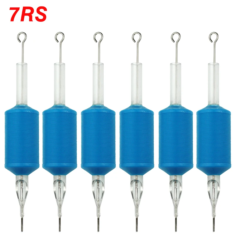 OPHIR 6PCS 7RS Blue Disposable Tattoo Tube Tips with Nozzle Needles for Machine_TA111(7RS)-6x | Красота и здоровье