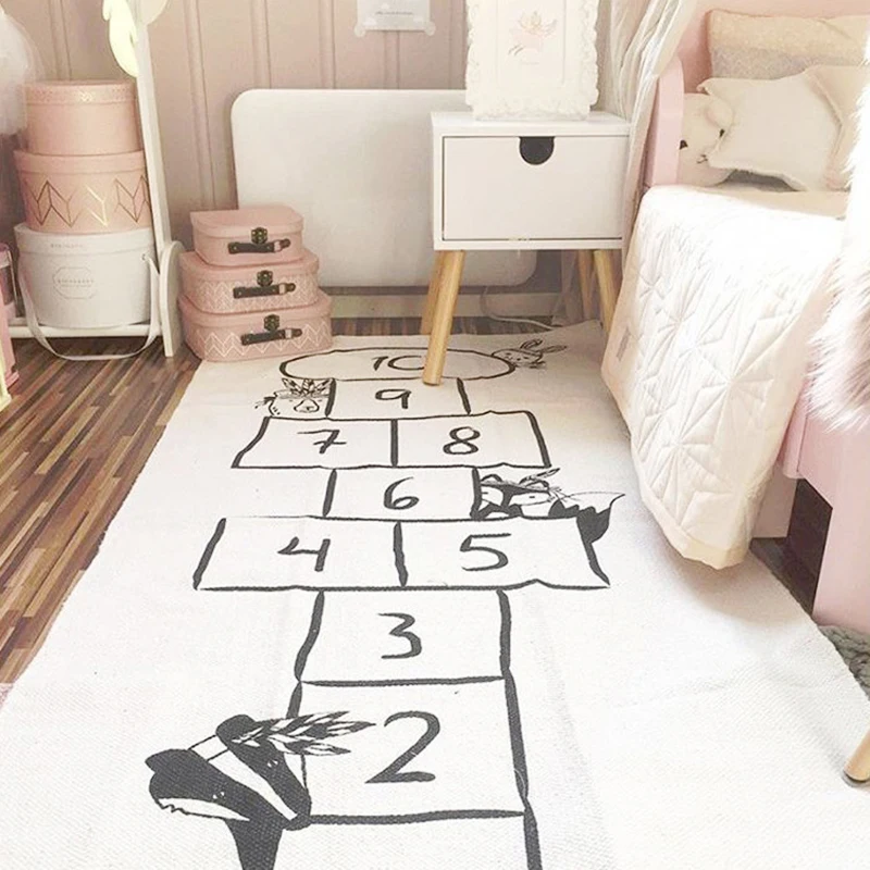 Kids Play Mats Digital Checkers Indoor Sports Game Toys Carpet Rug crawling Large Canvas rawling Mat Portable Canvas Blanket Pad (14)