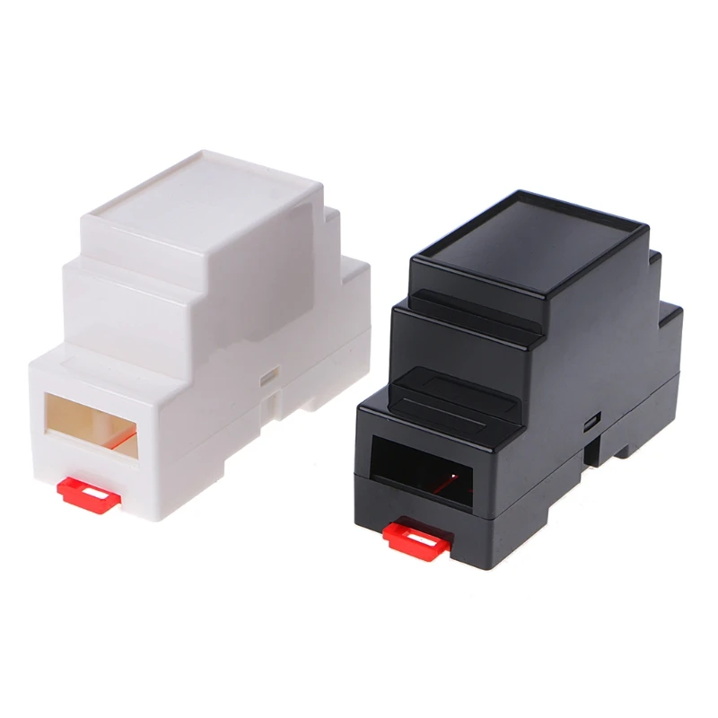 

2Pcs/set 88x37x59mm Plastic Electronics Box Project Case DIN Rail PLC Junction Box Support