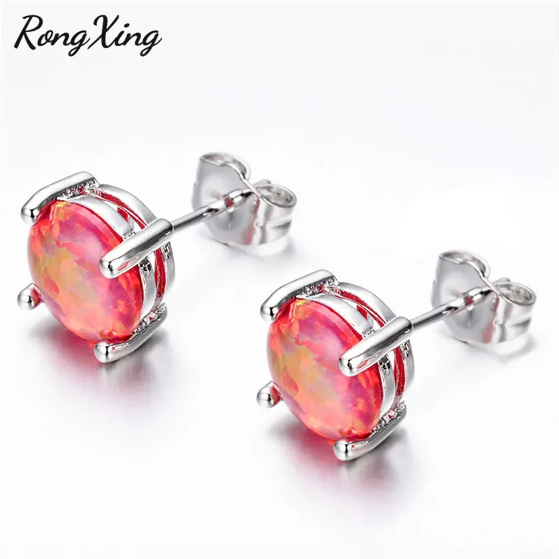 Женские серьги гвоздики с красным опалом|silver stud earrings|sterling silver earringsstud earrings |
