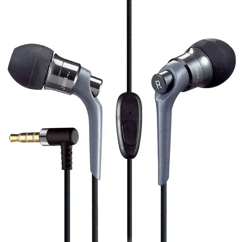 Metal 3.5mm Small Headphone Hifi Bass Headset Earphone with microphone