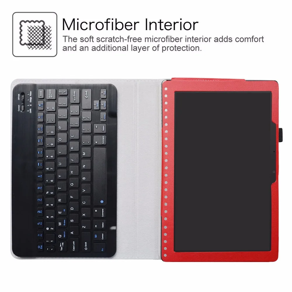 For 10.1" Acer Iconia One 10 B3-A50 Tablet Removable Bluetooth Keyboard case,Portable Folding stand Pu Leather Case