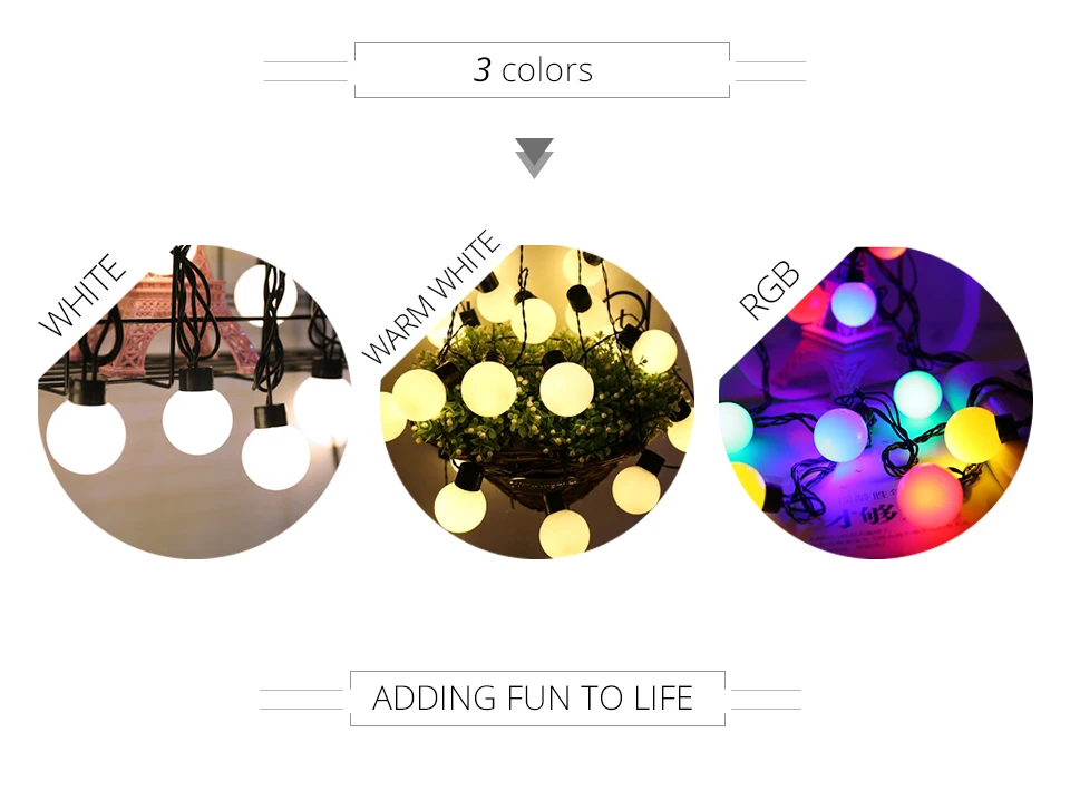 Connectable Vintage Festoon Ball LED String Lights Christmas Fairy Holiday Lights Decoration For Garden Outdoor Party Garland (7)