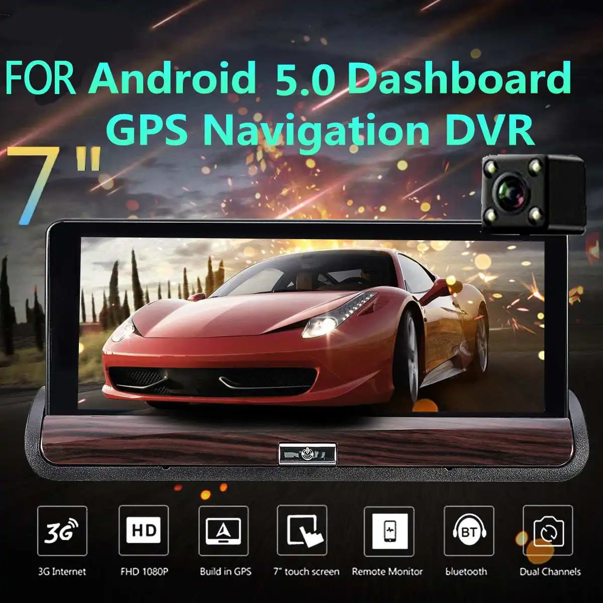 

7'' Car Gps Navigation Truck Gps Navigator Touch Screen Set Nav bluetooth In-Dash Units Navigation Dual Lens with Maps Australia